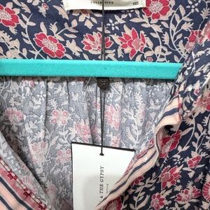 Spell Navy Blue and Pink Floral Dress